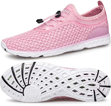 DOUSSPRT Women's Water Shoes Quick Drying Sports Aqua Shoes Pink Size 10 - Image 1