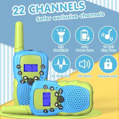 Selieve Toys for 3-12 Year Old Boys Girls, Walkie Talkies for Kids 22 Channels 2 Way Radio Toy with Backlit LCD Flashlight, 3 Miles Range for Outside, Camping, Hiking - Image 3