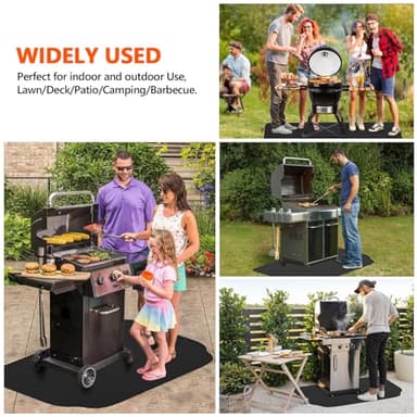 48 x 36 Inch Under Grill Mat for Outdoor Grill, Double-Sided Fireproof Deck and Patio Protector, BBQ and Fire Pit Mat, Outdoor Grill Accessory, Oil-Proof Waterproof - Image 8