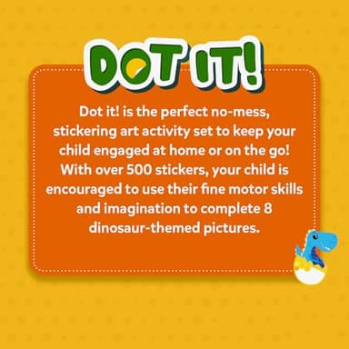 Skillmatics Dot It Sticker Art - Dinosaurs, Mess-Free Fun for Kids, 500+ Stickers, Craft Kits, DIY Scrapbooking Activity, Travel Toys, Gifts for Boys & Girls Ages 3, 4, 5, 6, 7 - Image 8