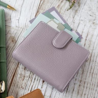 Filofax Norfolk Organizer, Pocket Size, Lavender - Soft, Full-Grain Leather, Six Rings, Week-to-View Calendar Diary, Multilingual, 2025 (C022638-25) - Image 2