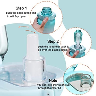 RYI Large Half Gallon 64 OZ Motivational Water Bottle with Straw Time Marker BPA Free for Sport and Fitness Blue Purple - Image 7