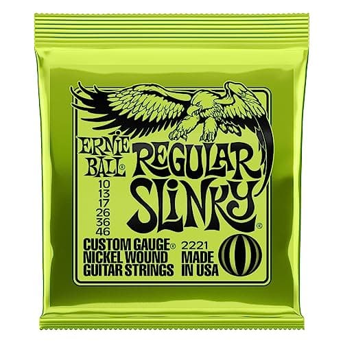 Ernie Ball Regular Slinky Nickel Wound Electric Guitar Strings, 10-46 Gauge (P02221) - Image 1