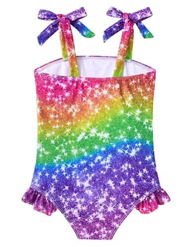 Vieille Girls Bathing Suit 4T Toddler Swimsuit for Girl 3T One Piece Ruffle Swimwear - Image 2