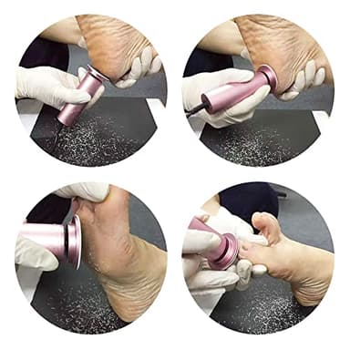 Dr.Pedi Electric Callus Remover for Feet Speed Adjustable Electric Foot File with 60pcs Replacement Sandpaper Discs Pro Pedicure Foot Filer Dead Dry Hard Skin Calluses Foot Grinder Pink - Image 3