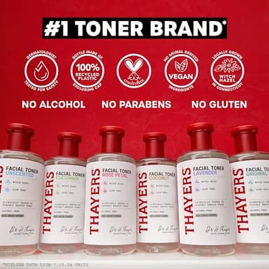 THAYERS Alcohol-Free, Hydrating, Unscented Witch Hazel Facial Toner with Aloe Vera Formula, Vegan, Dermatologist Tested and Recommended, 12 Oz (Packaging May Vary) - Image 9