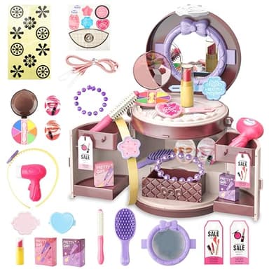 Toy Choi's Kids Pretend Makeup for Girl - 3 in 1 Kids Fake Makeup Girls Toys with Adjustable Strap - Girl Makeup Sets for Toddler Kid Christmas Birthday Gifts Toys for 3 4 5 6 7 8 Year Old Girls - Image 1
