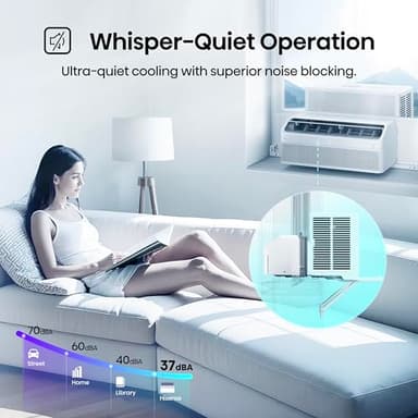 Hisense AWL1225TW1W Window Air Conditioner, 12,000 BTU, White - Image 8