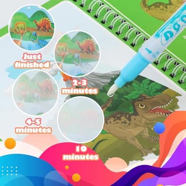 5 Pack Reusable Water Coloring Book for Toddlers, Water Doodle Book Toys, Paint with Water Books,Mess-Free Coloring Book, Portable Educational Doodle Drawing Toy, Educational Learning Kits Gifts - Image 4