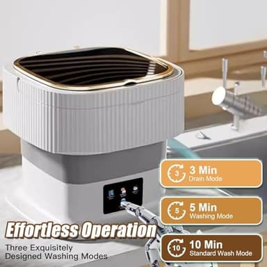 Portable Washing Machine, 11.5L Capacity Laundry Mini Washing Machine with 3 Wash Mode, Portable Washer Machine with Compact Design for Apartments, Travel, Dorms & Small Spaces - Image 2