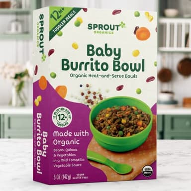 Sprout Organic Baby Food, Toddler Meals, Veggie Burrito Bowl with Beans & Quinoa, 5 Oz Bowl (8 Count) - Image 4