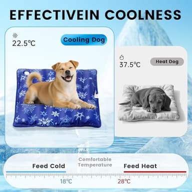PatiencET Dog Cooling Mat, 19'' x 19'' Pet Cool Mat for Dogs and Cats, Durable Water Injection Dog Cooling Pad for Summer, Pet Cool Bed with Removable Cover for Indoor Outdoor - Image 4