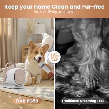 Dog Grooming Vacuum, Pet Grooming Kit with Dog Clippers, 2.5L Dust Cup 11000Pa Dogs Vacuum for Shedding Grooming, 5 Grooming Tools Home Cleaning in 1, Low Noise Pet Grooming Vacuum for Dogs, PG50 - Image 5