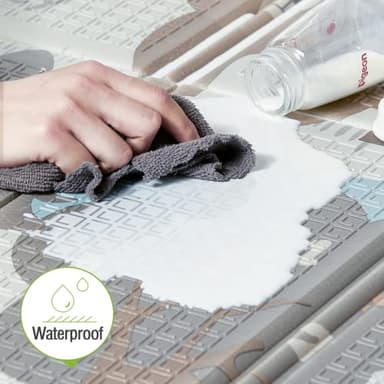 Fodoss Baby Play Mat, 47x47inch Play Mat, 0.4 in Thick Waterproof Playmat for Babies, Foldable Play Mat for Small Baby Playpen, Small Spaces - Image 4