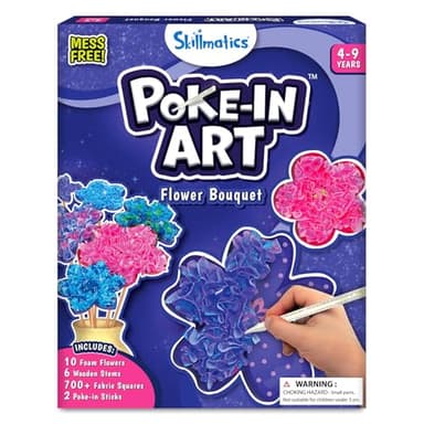 Skillmatics Poke-in Art - Flower Bouquet, Mess-Free Creative Activity, DIY Wood Craft Kits, Gifts for Girls & Boys Ages 4, 5, 6, 7, 8, 9 - Image 1