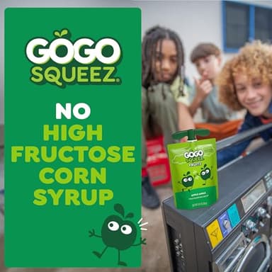 GoGo squeeZ Applesauce and Fruit Puree, Apple, Strawberry, & Banana, 3.2 oz (Pack of 12), Unsweetened Fruit Snacks for Kids, Gluten Free, Nut Free and BPA Free Pouches (Packaging May Vary) - Image 7