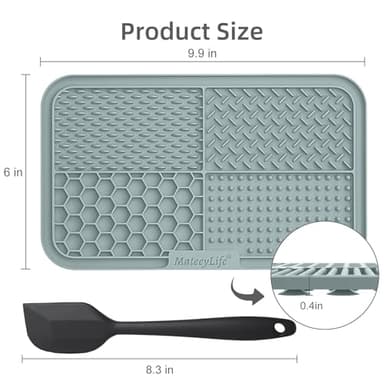 MateeyLife 2PCS Large Lick Mat for Dogs with Suction Cups, Slow Feeder Bowls, Cat Lick Mat for Anxiety Relief, Dog Toys to Keep Them Busy, Enrichment Toys for Bathing, Cat Licking Pad for Boredom - Image 6