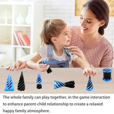 3 Packs Impossible Cone,Spiral Cone Fidget Toy Impossible Pyramid Passthrough Toy,3D Printed Spiral Cone Fidget Toy,Mini Vortex Thread Illusion Desktop Deco Souvenir Gift for Anxiety Relaxing - Image 3