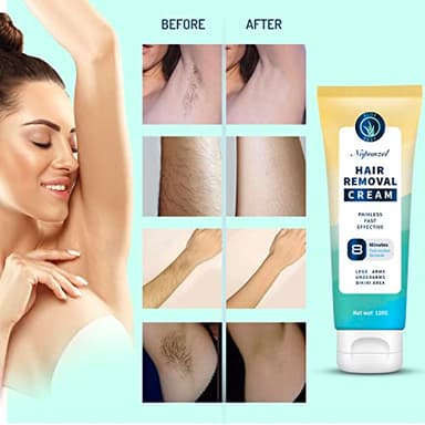 Hair Removal Cream: Intimate/Private Hair Removal Cream for Women and Men - Hair Removal for Body Legs Arms Underarms - Painless Bikini Hair Removal Cream - Depilatory Cream - Skin Friendly - 120g - Image 5