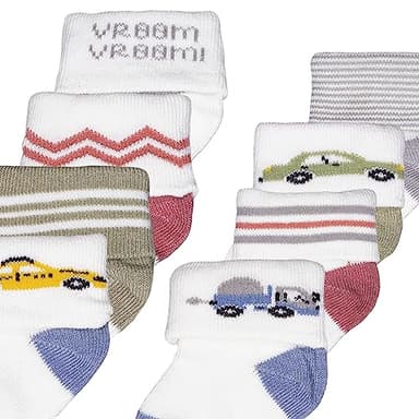 NEW YORK KNITS Baby Boys Organic Socks, Set 7, 0-12 Months US - Image 2