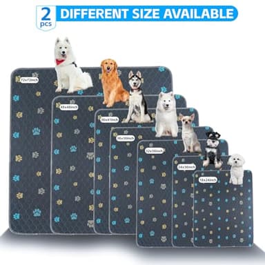 Aitmexcn Washable Puppy Dog Pee Pad, 2PCS 100% Waterproof Whelping Training Mat for Puppy/Senior Dog, Fast Drying Reusable Puppy Pads for Indoor, Outdoor and Car Travel- 24'' x 36'' - Image 4