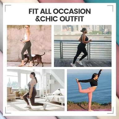 TNNZEET 7 Pack Leggings for Women - Black High Waisted Yoga Pants with Pockets Fleece Lined Leggings Women - Image 3