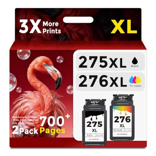 Ubinki 275XL 276XL Compatible Ink Cartridge Replacement for Canon Ink 275 276 (Black Color Combo, 2-Pack) PG275 CL276 XL for TS3522 TR4720 TR4722 TS3520 TS3500 TR4700 TS3700 TS3720 TS3722 Printer - Image 1