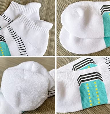 suaskk Womens Athletic Cushioned Anti-Blister Comfort Running Ankle Socks 5 Pairs - Image 6