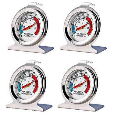4 Pack Refrigerator Freezer Thermometer Large Dial Analog Thermometer - Image 1