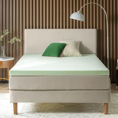ZINUS 3 Inch Green Tea Memory Foam Mattress Topper, Smaller, More Convenient WonderBox Packaging, Pressure-Relieving Layers, CertiPUR-US Certified, Queen - Image 10