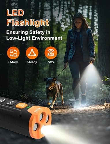 Dog Bark Deterrent Device– Ultrasonic Anti Barking Device for Dogs, 3X Emitters, Rechargeable Trainer for Dogs 6M–8Y, Indoor/Outdoor (Black) - Image 5