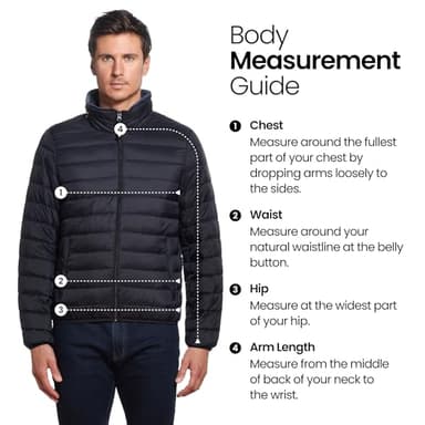 Weatherproof Men's Puffer Jacket, Lightweight Alternative Down Jacket with Packable Travel Neck Pillow, Travel-Ready Winter Jackets for Men, Water & Wind Resistant, Black, Medium - Image 6
