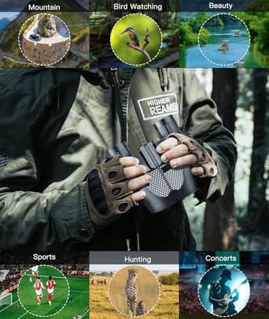 10X Waterproof Binoculars with High-Definition FMC Coated Lens, BAK4 Prism, Adjustable Diopter, Anti-Slip Design, Durable and Lightweight – Perfect for Bird Watching, Hunting, and Outdoor Activities - Image 7