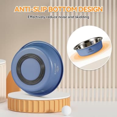 Stainless Steel Metal Dog Bowl Set of 2, Animire Nonslip Dog Water and Food Bowl, Easy to Clean, Each Holds 3.8 Cup - Image 3