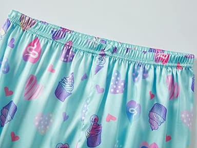 Topgal Girls Satin Coat Style Pajamas Summer Fall Short Sleeve Tee & Pants Set Size 6/7 - Image 6