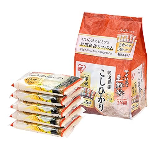 IRIS Ultra Premium Japanese Short Grain White Sticky Sushi Rice, Koshihikari, Dried Uncooked Rice, Gluten Free, Vegan, Low Fat, Product of Japan, 3.3 lb (5-Pack, 300g) - Image 1