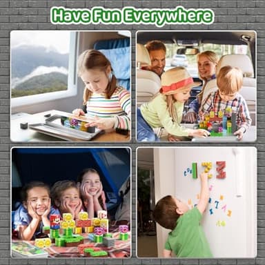 hunloot Magnetic Building Blocks Travel Toys for Kids Ages 4-8, Toddler Magnetic Cubes STEM Learning Set with Iron Storage Box – Portable Construction Toys for Boys Girls 3-5 - Image 4