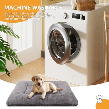 Vetasac Reversible Dog Bed Mat with Plush and Corn Velvet,Soft Warm Pet Cushion, Dual Purpose Washable Sleeping Mattress Bed for Small Medium Large Dog and Cat XB004 (42"x28", Light Grey) - Image 6