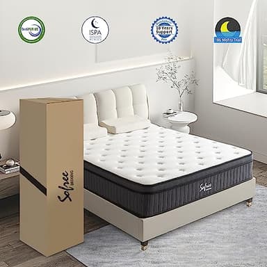 sofree bedding Queen Size 10 Inch Memory Foam Hybrid Mattress, Pocket Spring in a Box for Motion Isolation, Strong Edge Support, Pressure Relief, Medium Firm, CertiPUR-US - Image 6