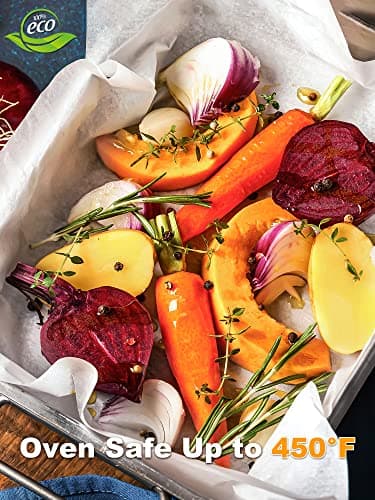 SMARTAKE 200 Pcs Parchment Paper Baking Sheets, 16x24 Inches Non-Stick Precut Baking Parchment, Suitable for Baking Grilling Air Fryer Steaming Bread Cup Cake Cookie and More (White) - Image 2