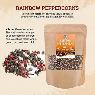 52USA Rainbow Peppercorn Blend 12oz + Himalayan Pink Salt Coarse 2 lb (Pack of 2), Kosher, Packed to Keep Pepper Fresh, Salt and Peppercorns for Grinder Refill - Image 6