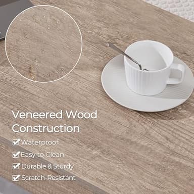 Yaheetech Gray Coffee Table, Lift Top Coffee Table with Hidden Compartment & Shelf, Lift Up Dining Table for Living Room Reception, Retro Central Table with Wooden Lift Tabletop, 41 inch L - Image 7