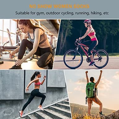 Amutost No Show Socks Womens Athletic Cushion Ankle Footies Low Cut 5-6 Pairs - Image 8