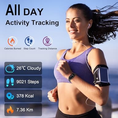 Smart Watch (Answer/Make Call), 2025 New Fitness Tracker for Men Women 1.57” HD Fitness Watch, Heart Rate/Sleep Monitor/Pedometer/Calories, 113+ Sports IP68 Waterproof Activity Tracker for Android iOS - Image 4