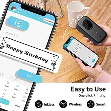 Phomemo D30 Label Maker Machine, Bluetooth Mini Label Maker for Kids School Items, Inkless Thermal Label Printer Portable Sticker Maker for Classroom Home Small Business Organizing - Image 9