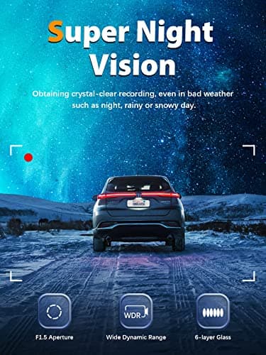 ARIFAYZ Dash Cam Front and Rear 4K+1080P, Free 64GB Card, Built-in WiFi, Dash Camera for Cars, Car Camera, Dual Dashcams for Cars with Night Vision, 24 Hours Parking Monitor, Loop Recording - Image 7