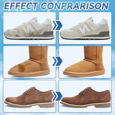 Suede Cleaner, Suede Shoe Cleaner with Suede Brush & Towel, Trainer Cleaner Foam Removes Dirt & Stain, Suede & Nubuck Cleaner, Shoe Cleaner Kit for Suede, Knit, Boot, Nubuck, Trainer, Leather,Sneaker - Image 2