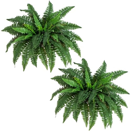 Nearly Natural 40IN Artificial Boston Fern Large Hanging Plant, Set of 2 Artificial Ferns that Look Real for Home Décor - Image 1