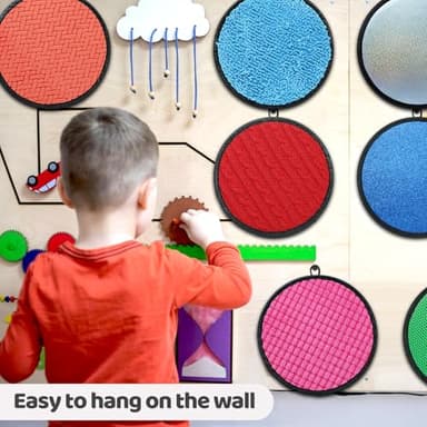 16 Set Sensory Mats, Mixed Colors Sensory Toys for Kids with Autism, Tactile Wall Panel Montessori Toy, Educational Toys for 3 year old, Fat Brain toddler Learning Classroom Supplies Gift(8.3 Inch) - Image 6