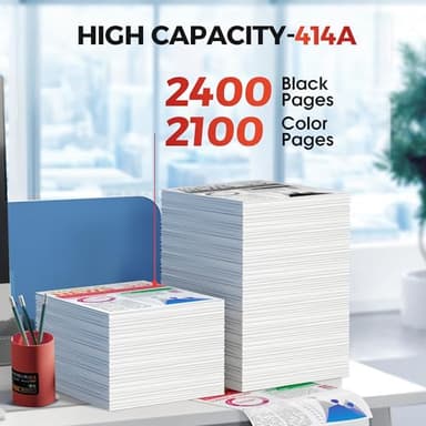 414A Toner Cartridges 4 Pack - Replacement for HP 414A Toner Cartridges 4 Pack HP 414A Black Toner to use with HP Color Pro MFP M479fdw M479fdn M454dw M454dn Printer, W2020A, with CHIP - Image 3